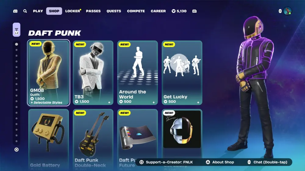 Bundle, costumi e oggetti dei Daft Punk in Fortnite