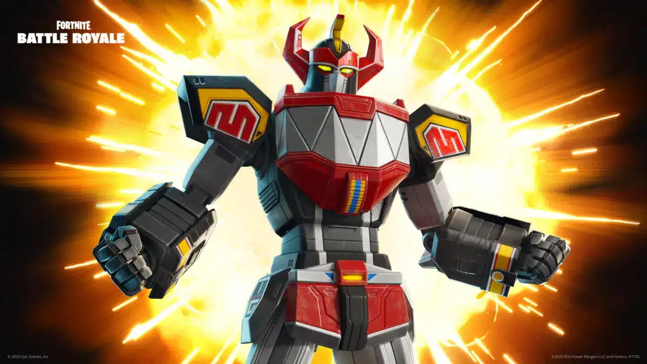 Il costume di Megazord in Fortnite
