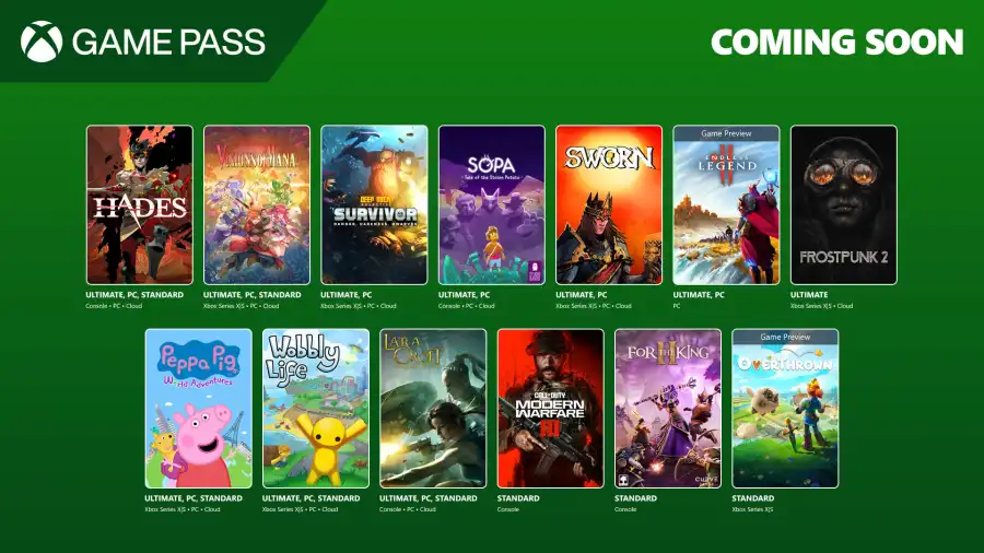 giochi game pass della seconda metà di settembre 2025