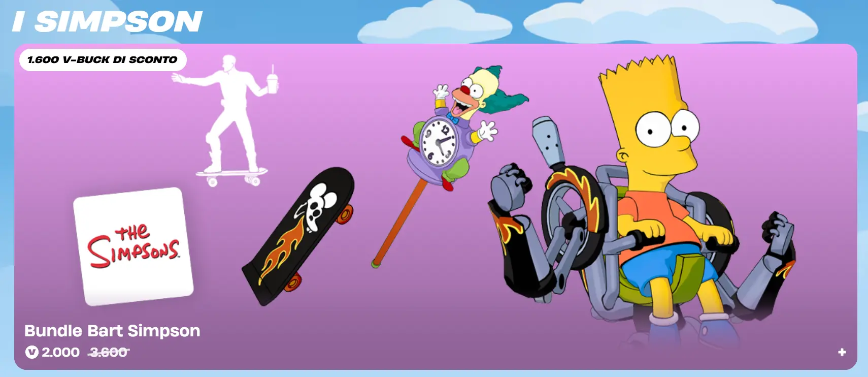 Il bundle dei Simpson su Fortnite
