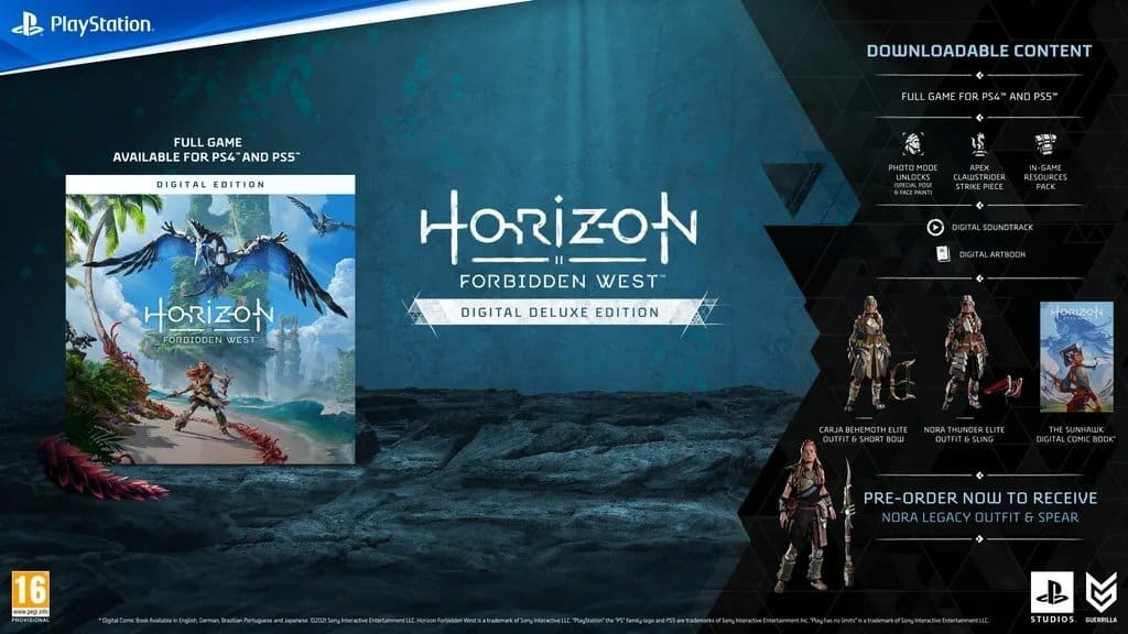 horizon forbidden west digital deluxe edition