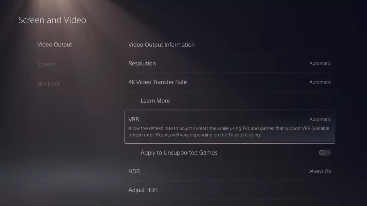 come attivare il vrr su ps5