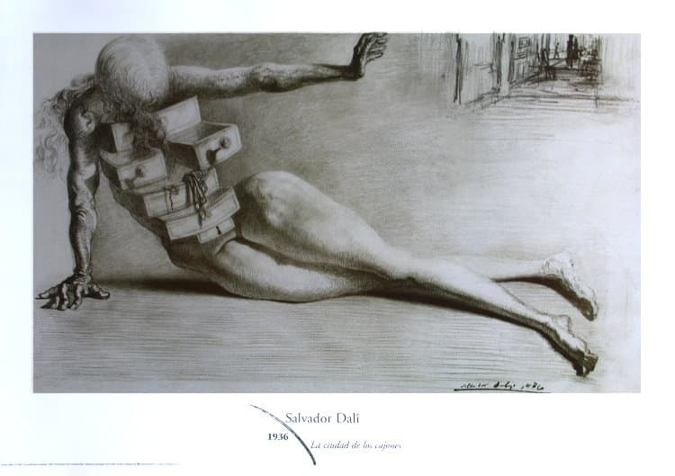 Salvator Dalí i cassetti (Segmund Freud)