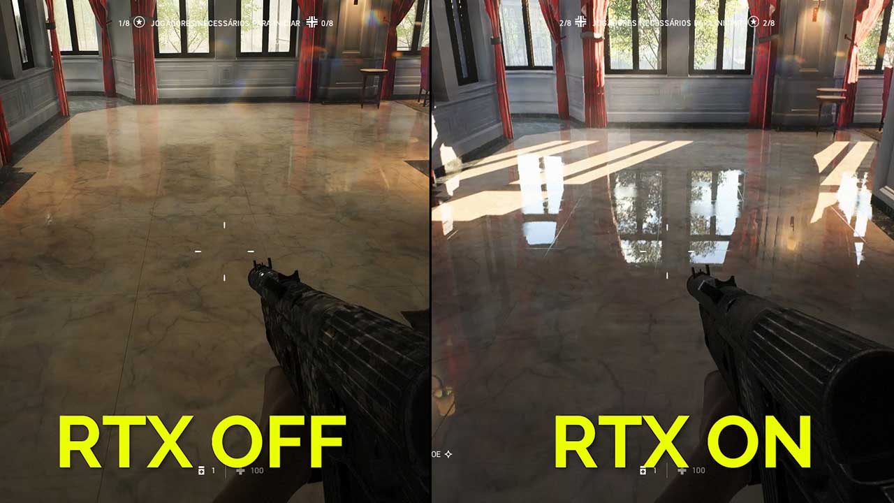 ray tracing on vs off