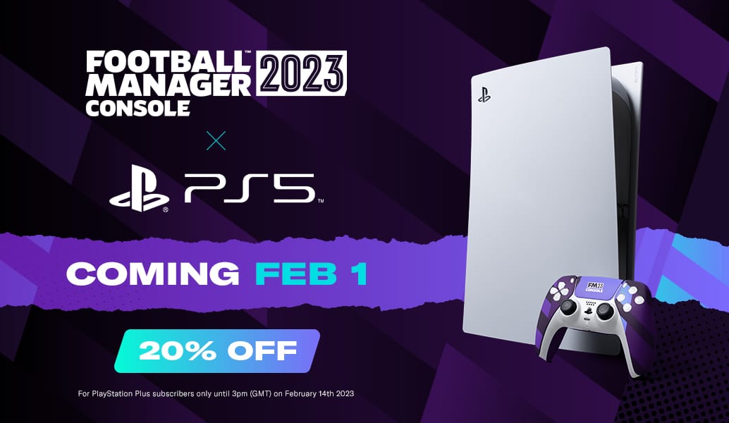 Football Manager 2023 è in uscita su PS5 con uno sconto del 20%