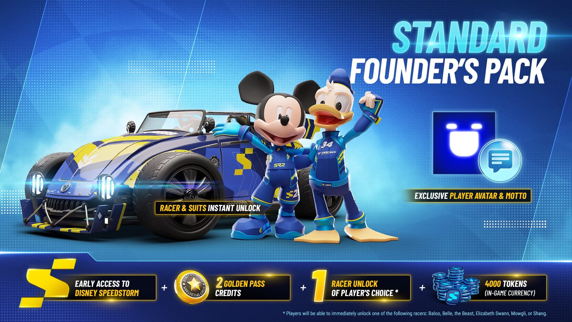 Disney speedstorm pacchetto fondatore