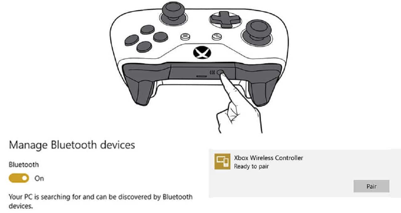 connettere Controller Wireless Xbox One al PC Bluetooth