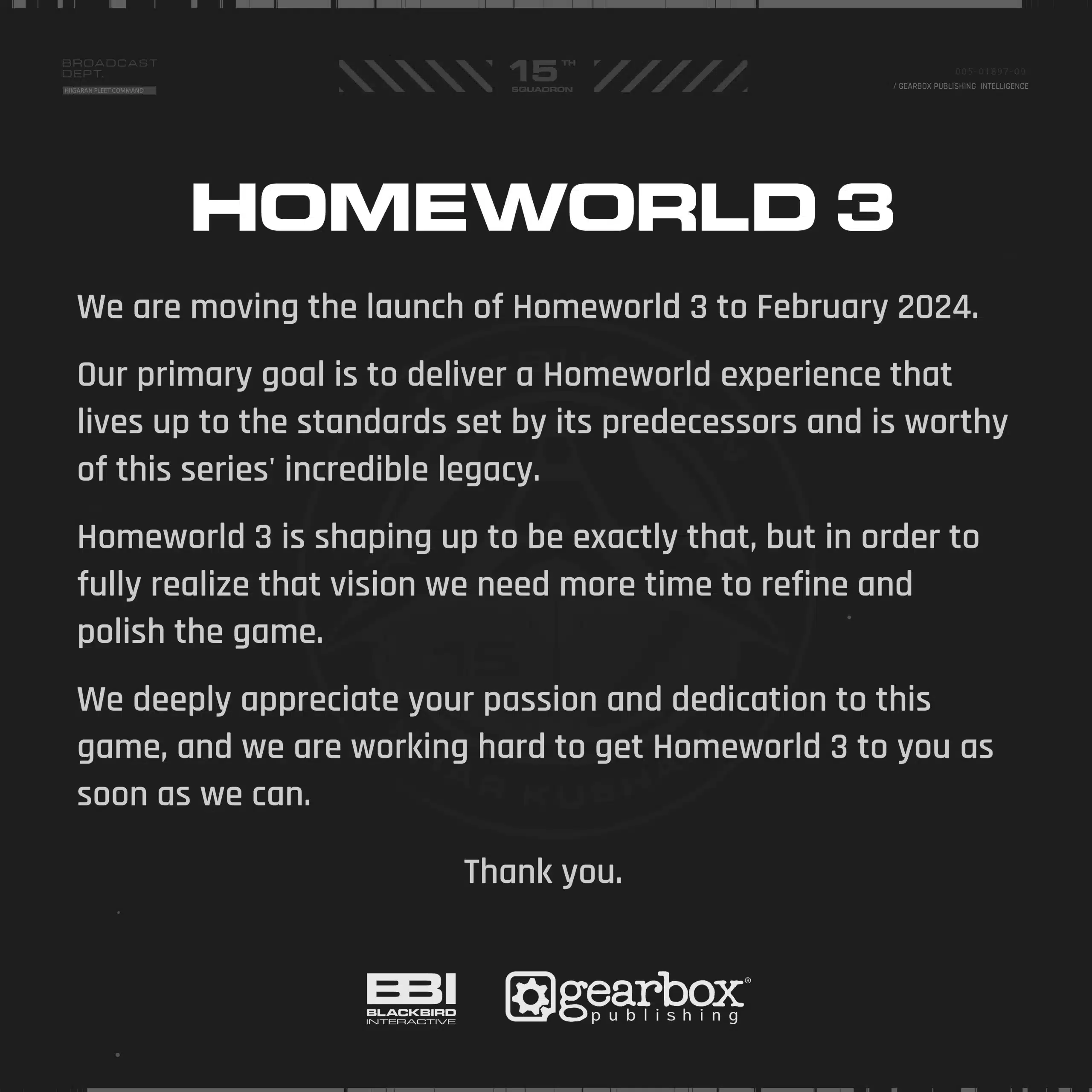 Homeworld 3 rinviato a febbraio 2024, slittamento dell'uscita