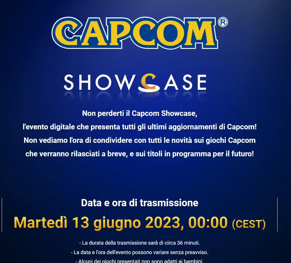 Capcom Showcase Digital Event 2023 confermato il 12 giugno: orario Italia, dove seguire e giochi attesi