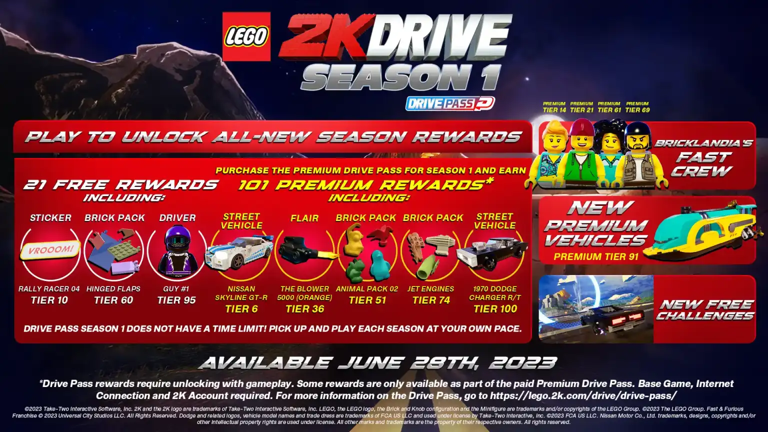 LEGO 2K Drive - Drive Pass Stagione 1 in uscita il 28 giugno