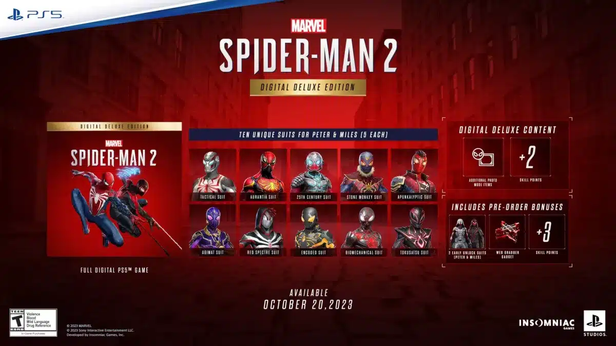 Marvel's Spider-Man 2 Nuovi costumi