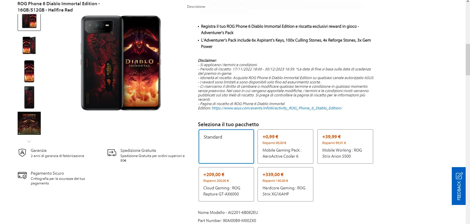ASUS ROG Phone 6 Diablo Immortal Edition in sconto a 666 euro, grande offerta ma solo per pochi giorni!