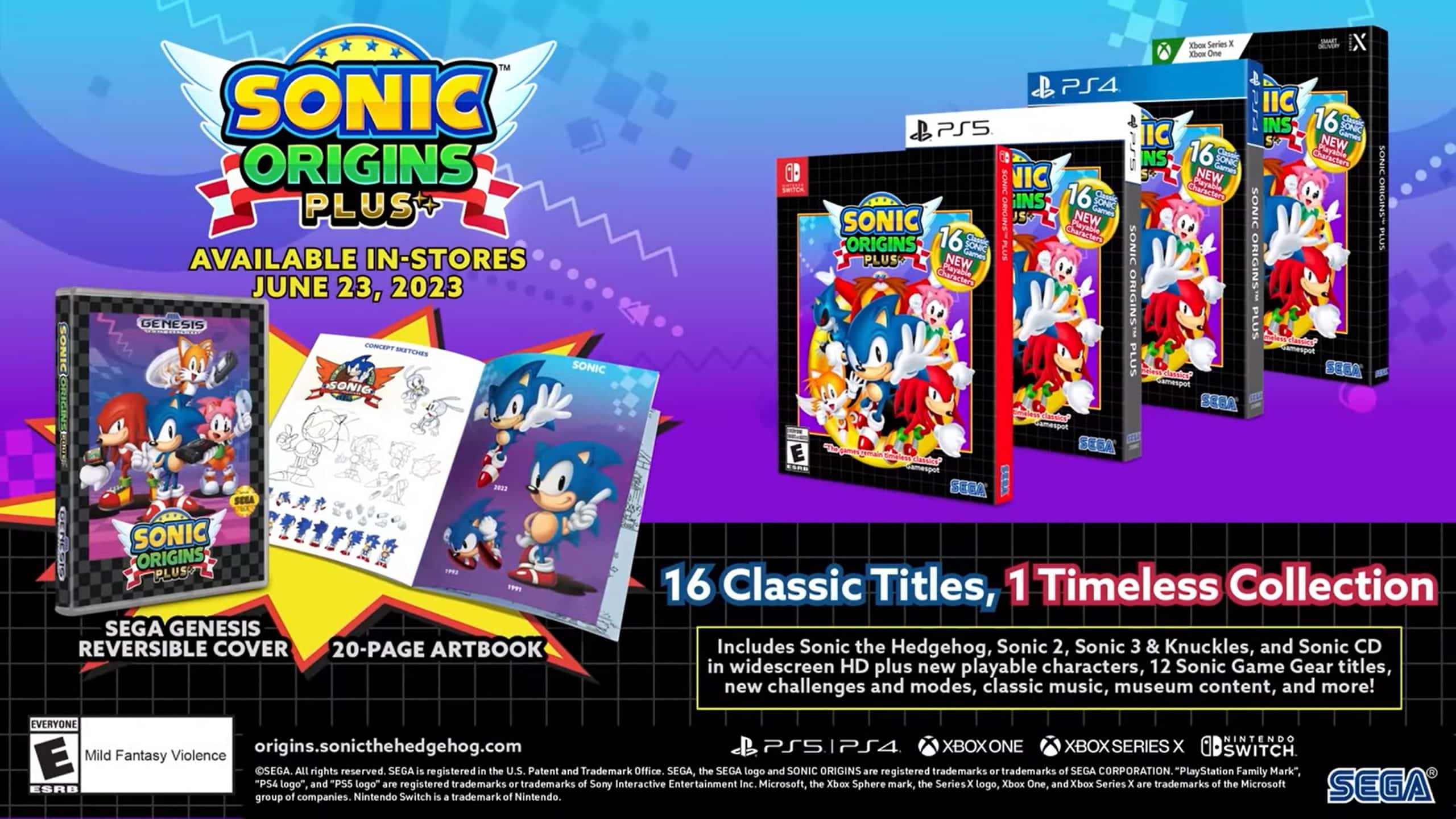 Sonic Origins Plus, i contenuti extra dell'edizione fisica non sono su disco/cartuccia: accessibili con codice download