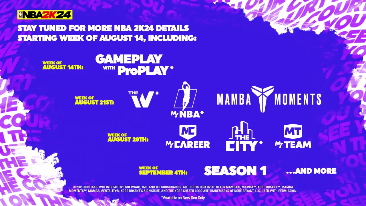 2K svela il calendario degli annunci relativi a NBA 2K24 nel mese prima dell'uscita