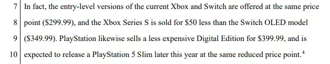 PS5 Slim Microsoft documenti