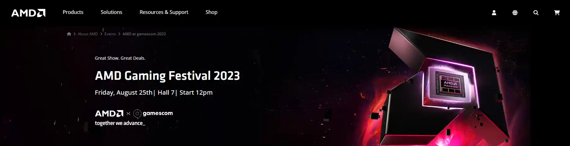 AMD conferma la presenza alla Gamescom 2023 con l'evento AMD Gaming Festival 2023 - verranno annunciati nuovi prodotti?