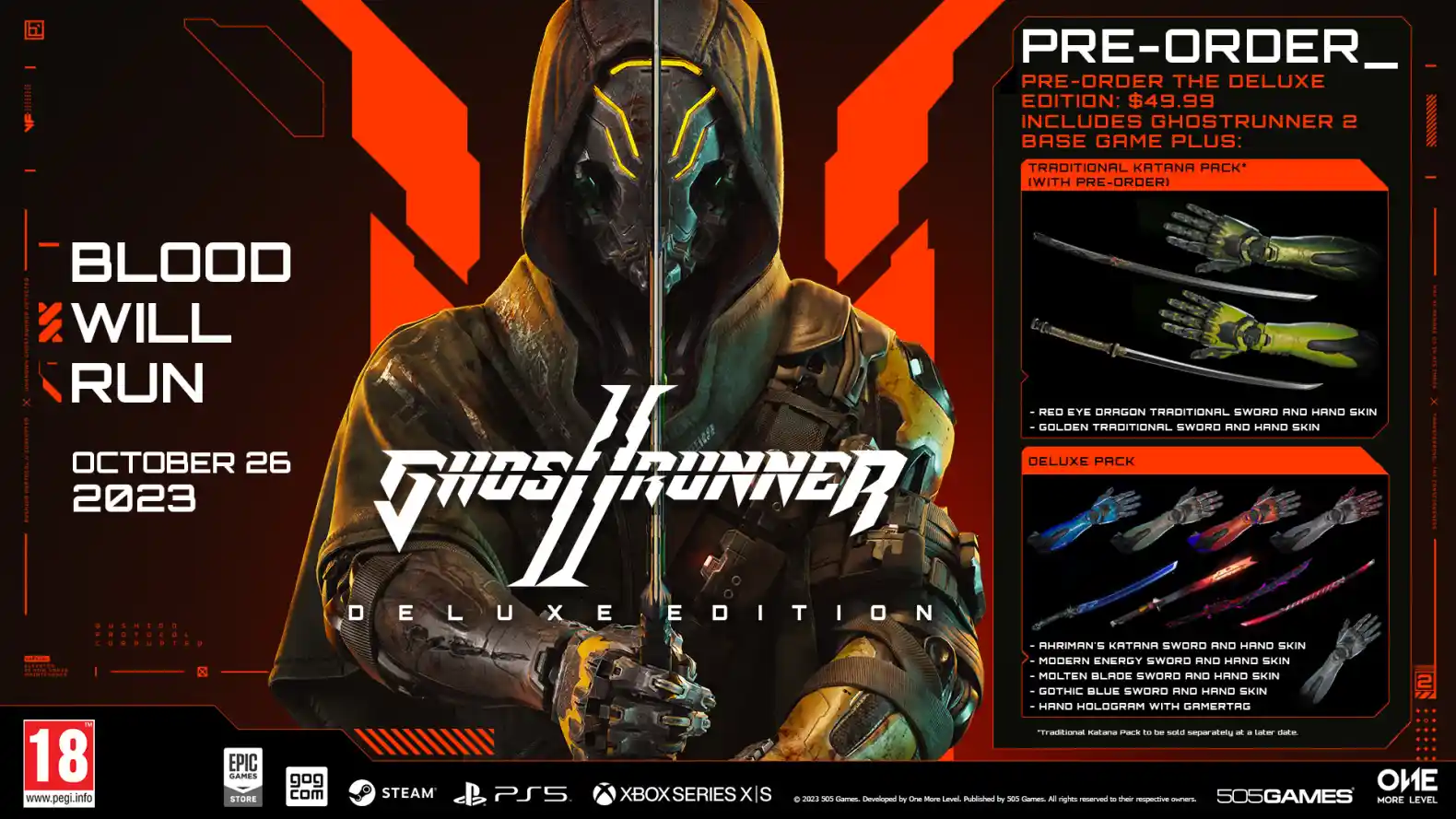 Ghostrunner 2 - rivelata la data di uscita e le edizioni Deluxe e Brutal: aperti i preorder