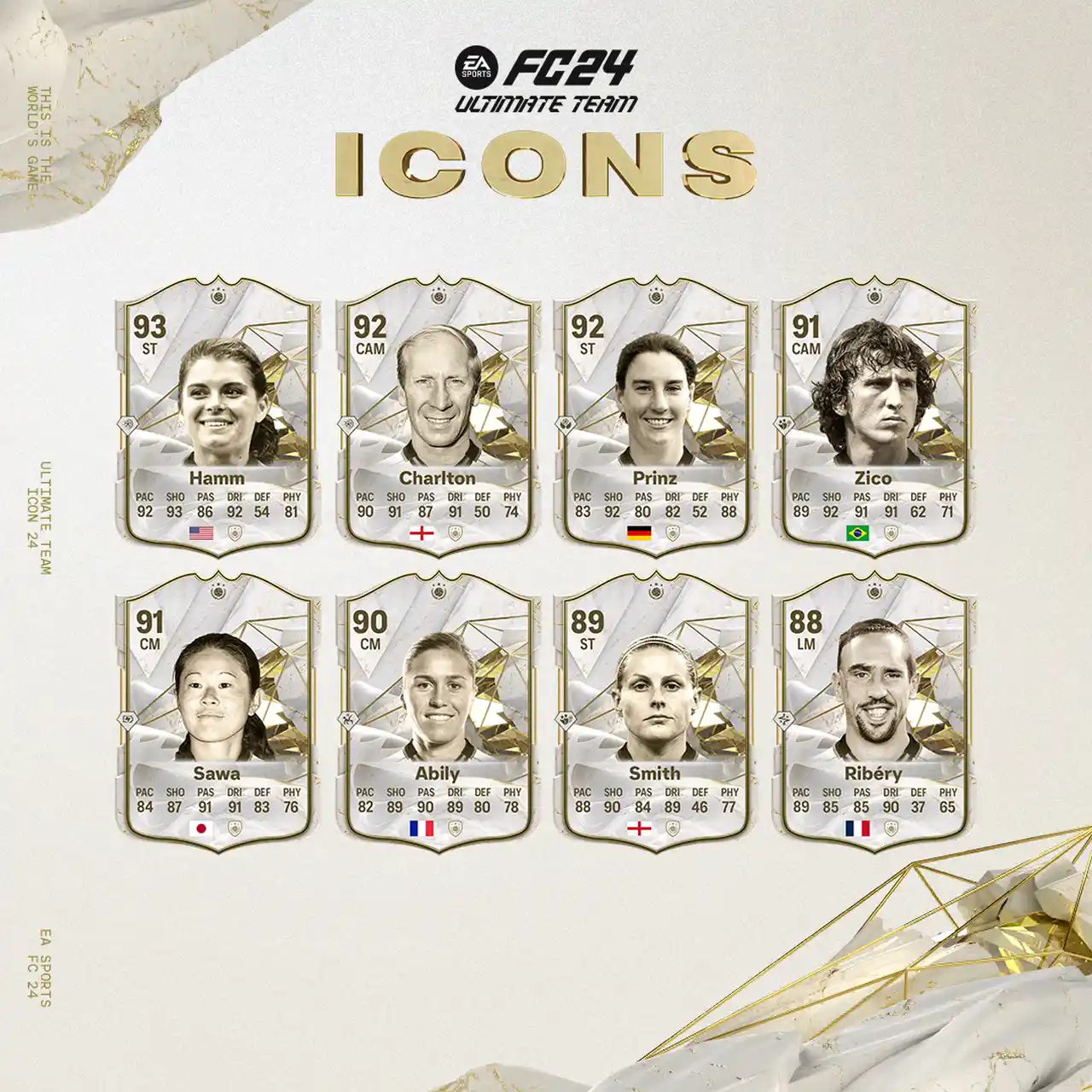 EA Sports FC 24 Ultimate Team - tutte le nuove Icone uomini e donne