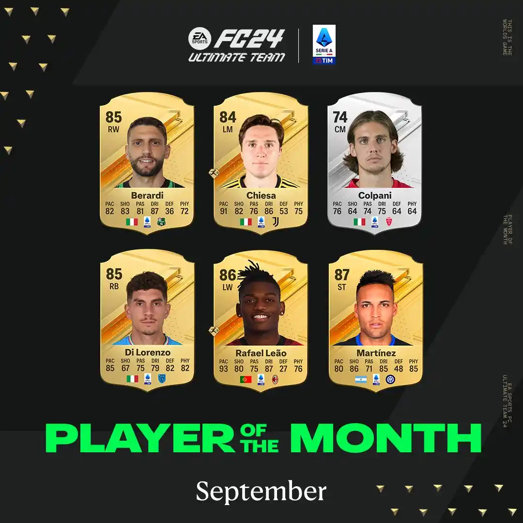 FC 24 UT - Candidati POTM Serie A di settembre - come votare