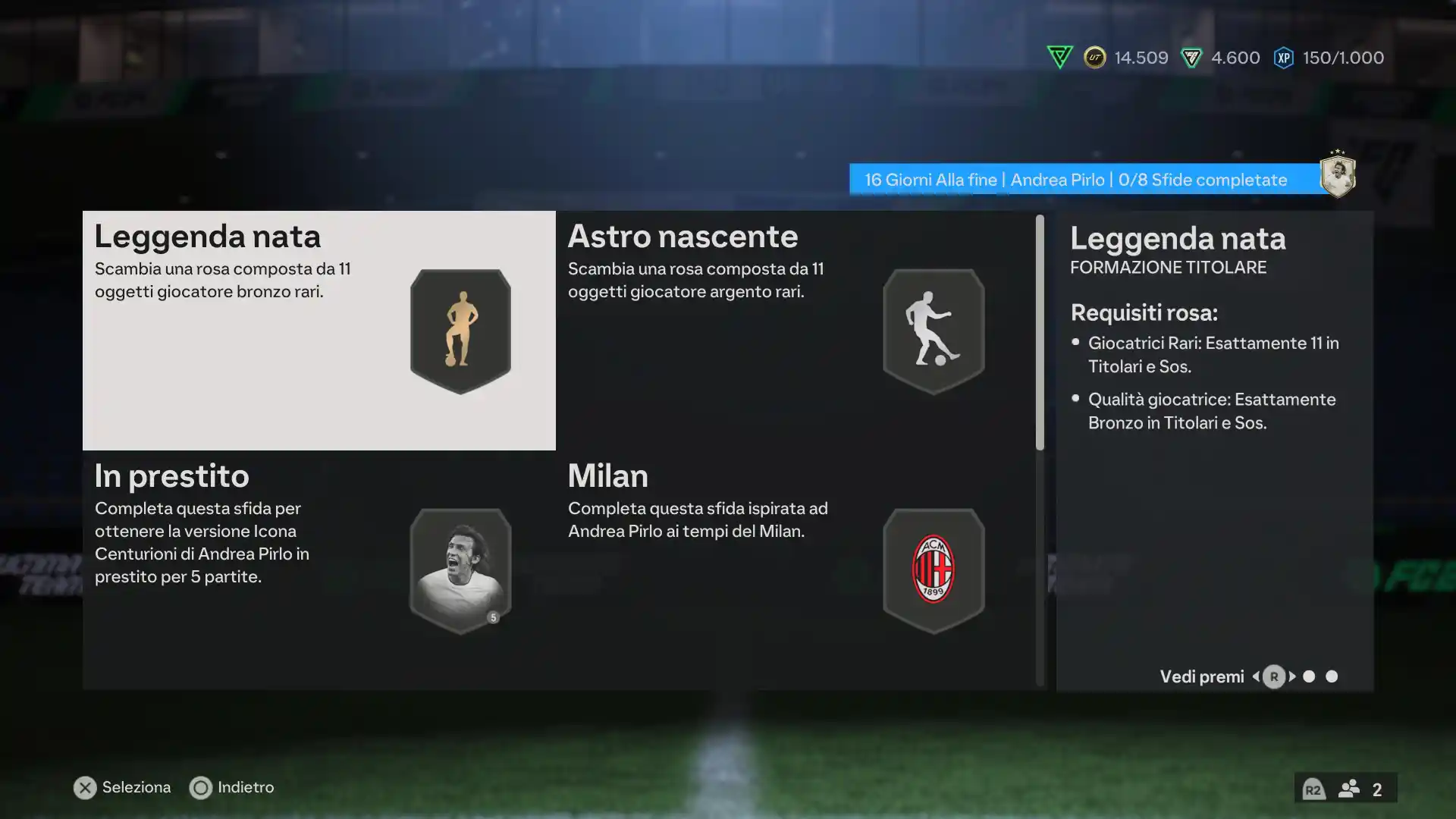 EA FC 24 Ultimate Team: come ottenere Andrea Pirlo Icona Centurione 92 - migliori soluzioni SBC