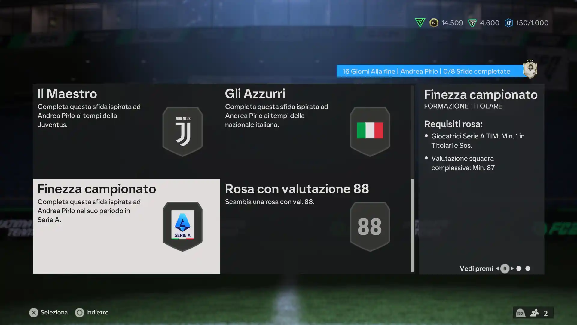 EA FC 24 Ultimate Team: come ottenere Andrea Pirlo Icona Centurione 92 - migliori soluzioni SBC