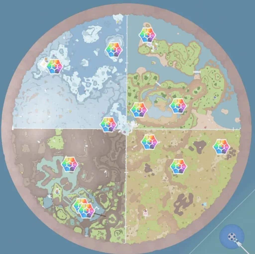 Pokémon Scarlatto e Violetto Mappa Pokémon Stellari
