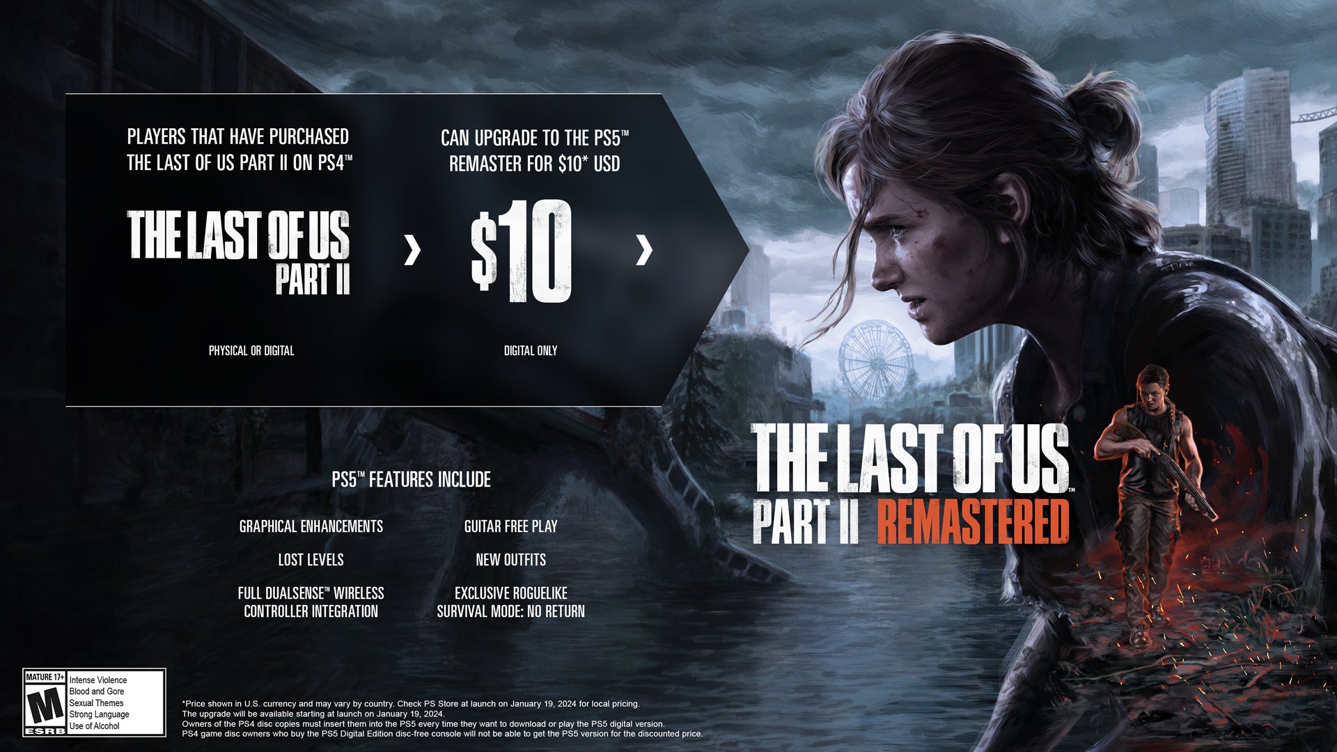 The Last of Us Parte II Remastered: tutti i dettagli e prezzo dell'upgrade PS5