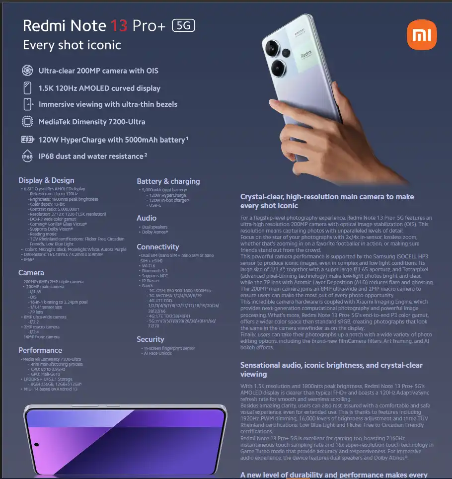 Xiaomi Redmi Note 13 Series: caratteristiche, varianti, modelli e prezzi di tutta la nuova gamma di smartphone