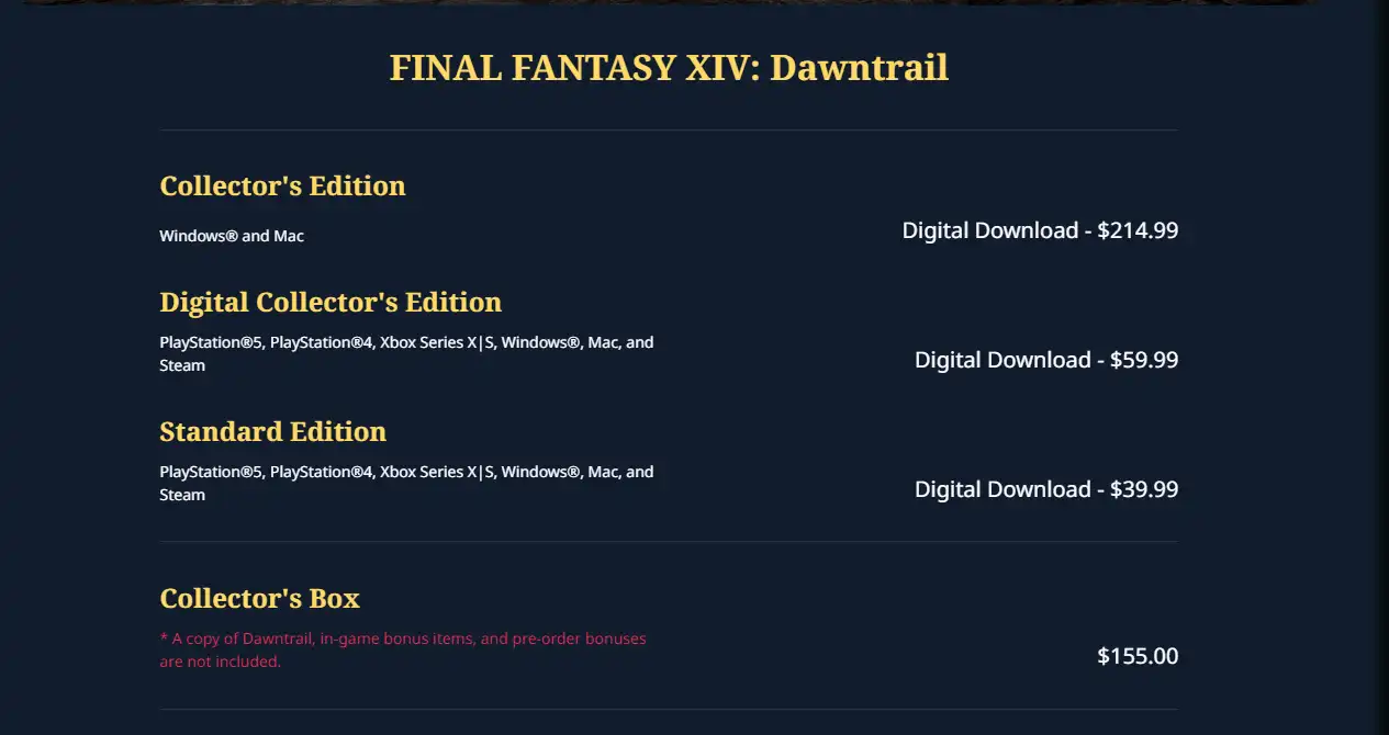 Final Fantasy 14 Dawntrail in uscita il 2 luglio: accesso anticipato, edizioni e preorder