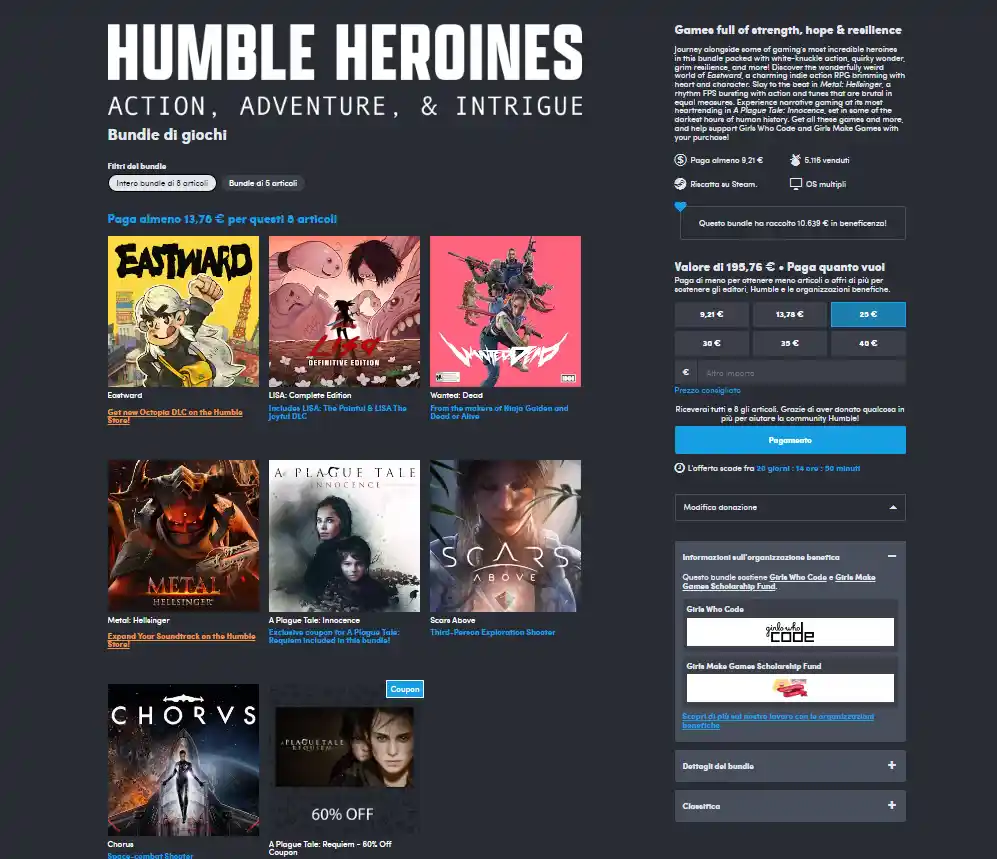 Festa della donna: Humble Heroines Action Adventure & Intrigue rende omaggio alle donne con i migliori videogiochi con protagonisti femminili