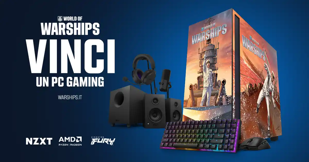 'Salpa con World of Warship': contest per vincere un potente PC gaming con CPU e GPU AMD e periferiche NZXT - come partecipare
