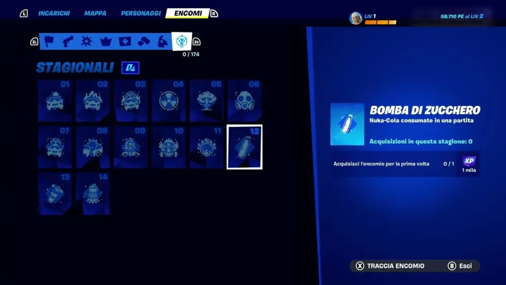 apri le raccolte e visualizza gli encomi in fortnite, guida alla missione partenza rapida