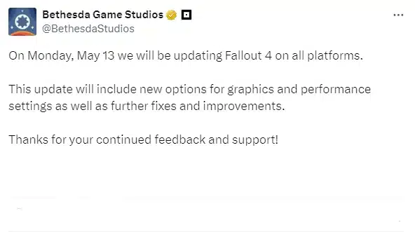 Fallout 4 update grafico