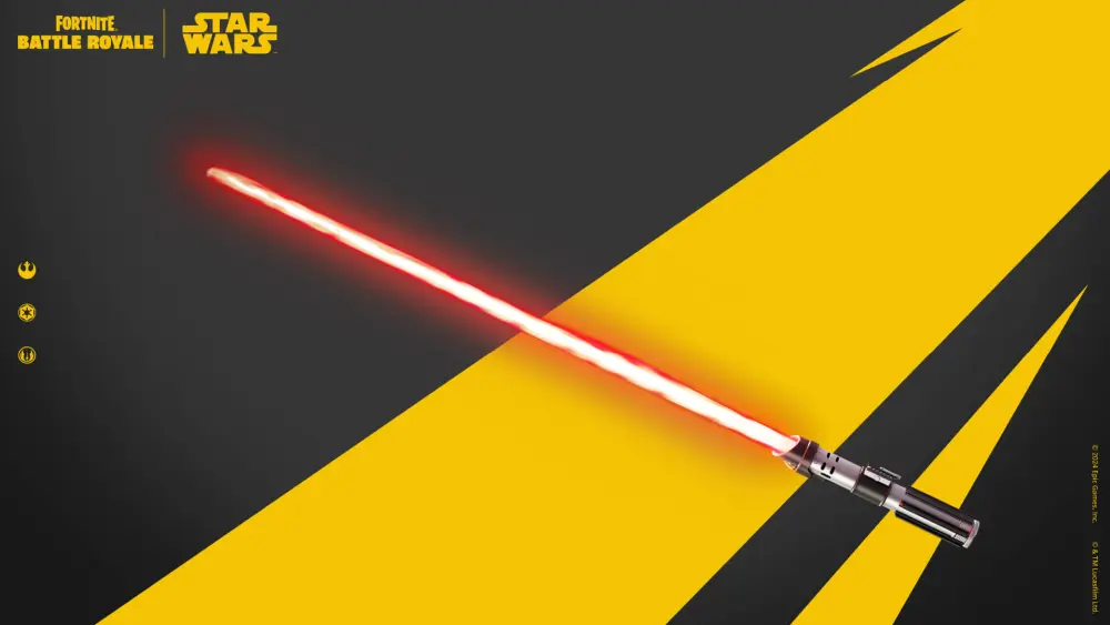 fortnite x star wars spada laser, balestra e nuove armi