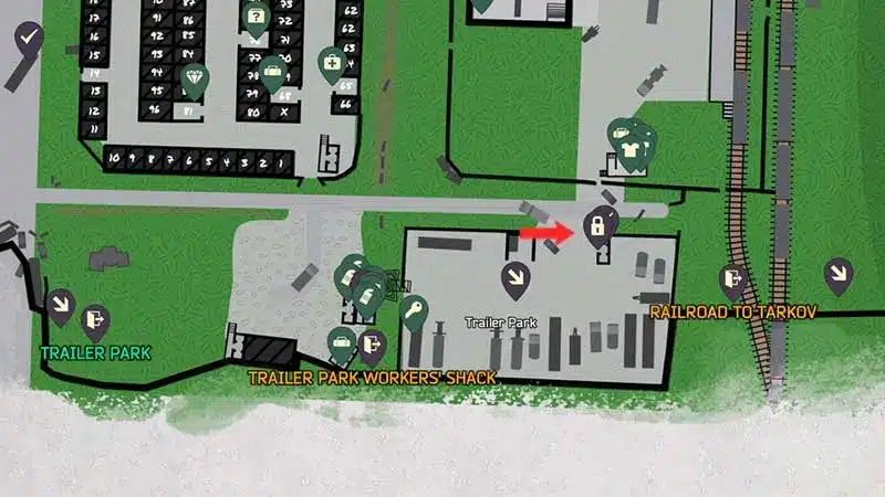 golden swag in escape from tarkov, mappa location e posizione del campo caravan