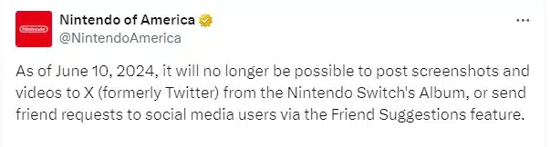 Nintendo Switch e Twitter