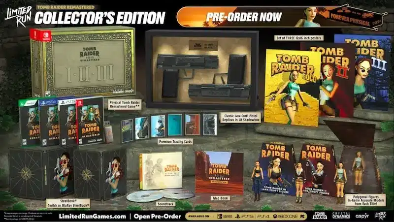 versione fisica di tomb raider 1-3 remastered, data di uscita, edizioni e prezzo