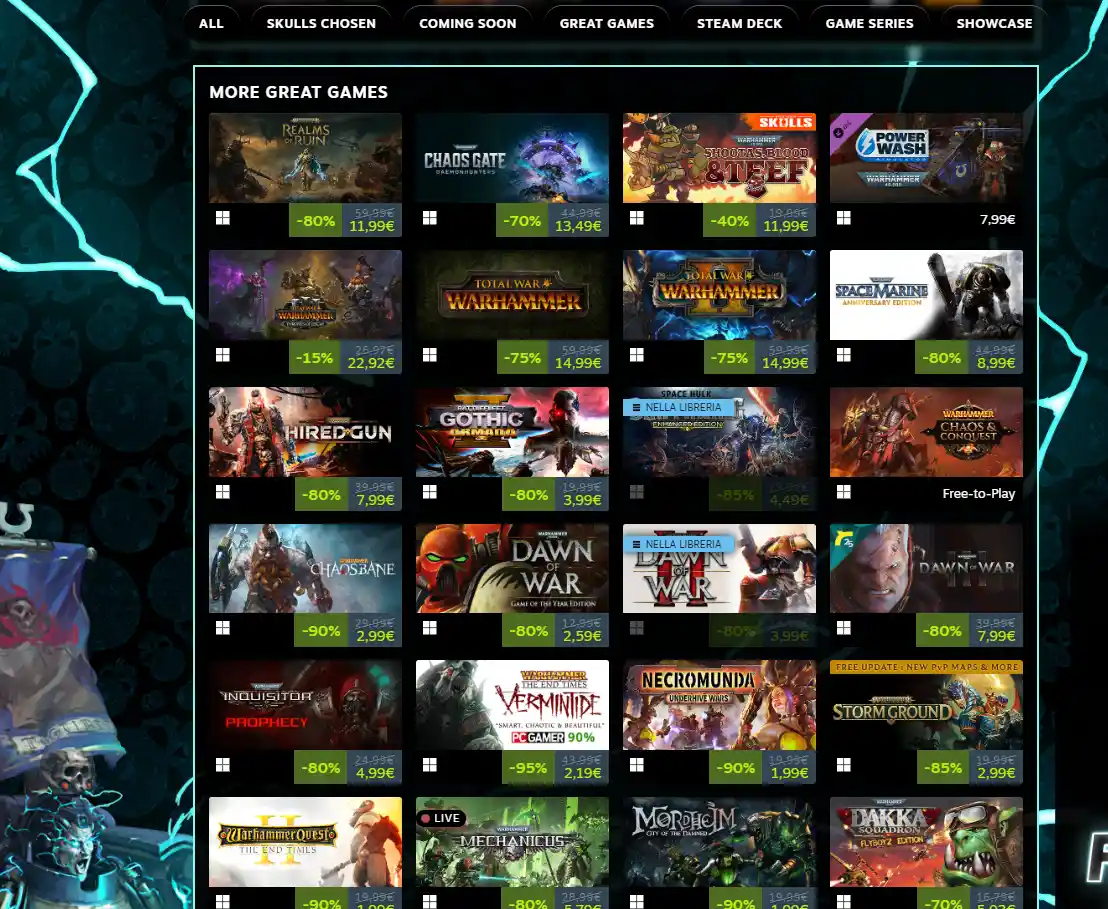 Warhammer Skulls Showcase: tutti gli annunci relativi ai videogiochi di Warhammer 40000 sconti Wahammer Skulls Festival