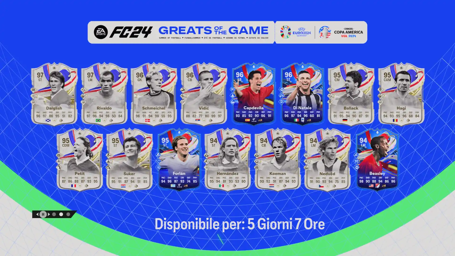 FC 24 Ultimate Team Path To Glory Greats of the Game - Grandi del Calcio: rosa completa