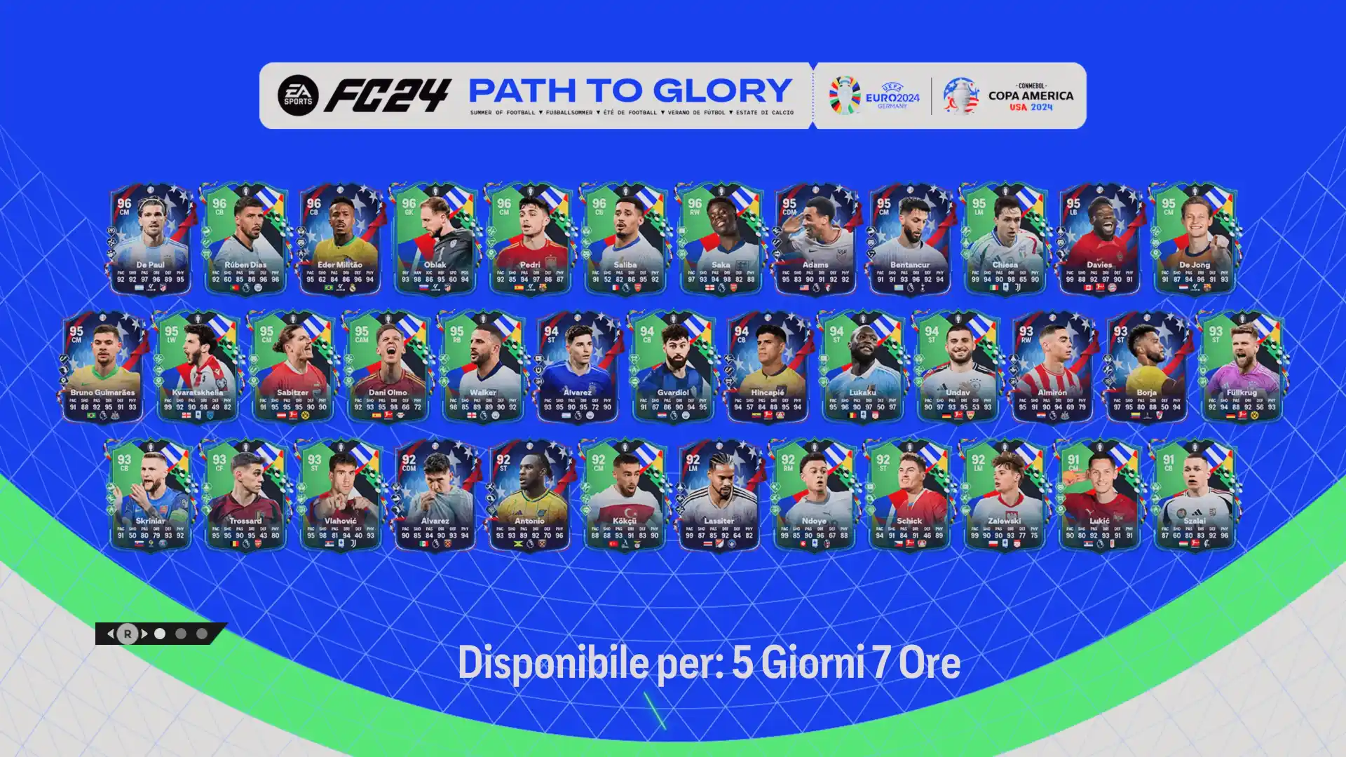 FC 24 Ultimate Team Path To Glory Strada Verso la gloria: evento promo Euro 2024 e Copa América - rosa completa