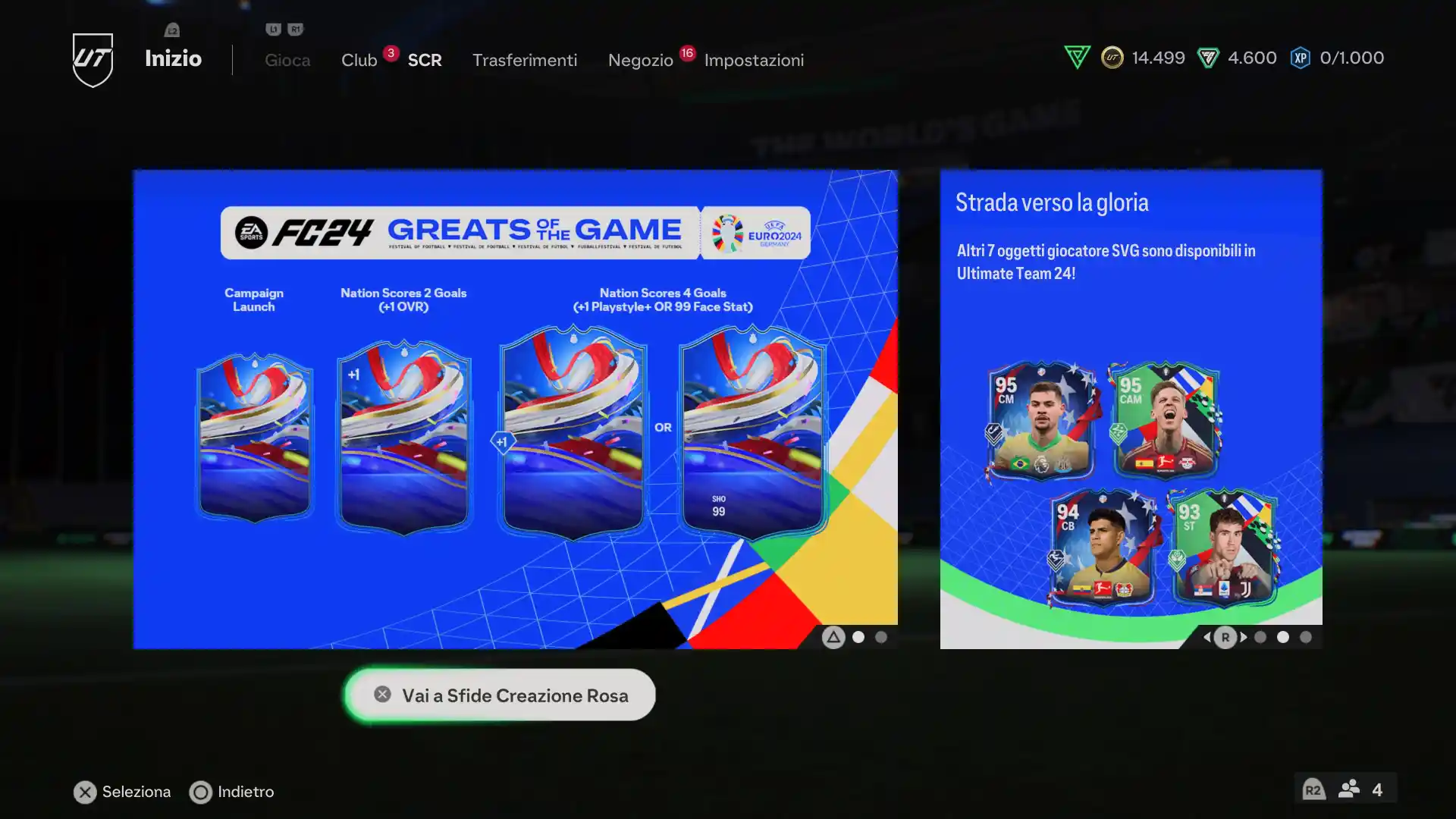 FC 24 Ultimate Team Path To Glory: evento promo Euro 2024 e Copa América - Grandi Del Calcio, Stagione 7 e Prestiti Globali