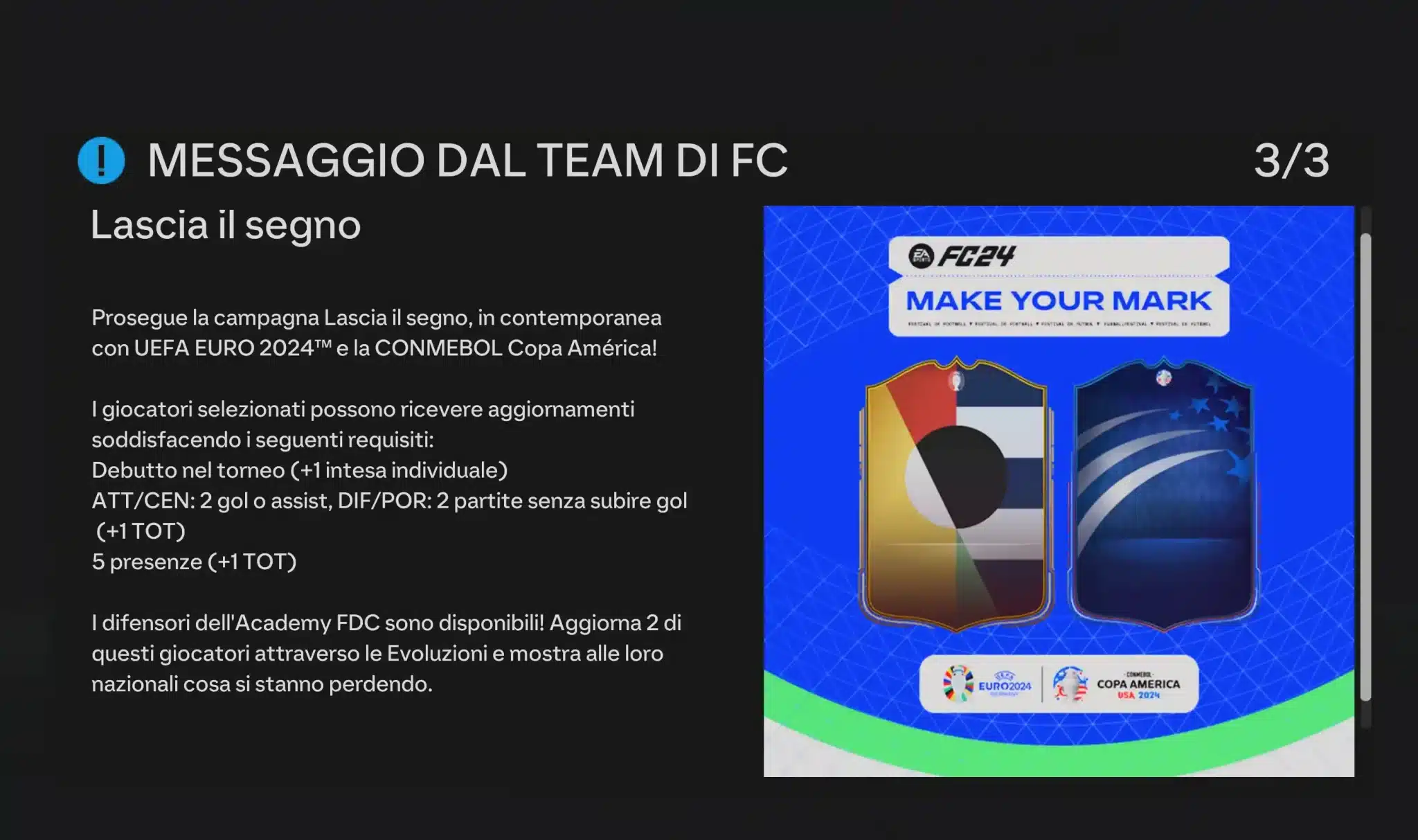 FC 24 Ultimate Team Make Your Mark - Lascia il segno: oggetti dinamici, SBC e obiettivi