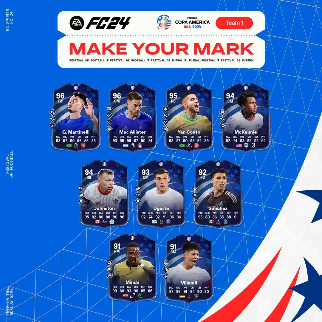 FC 24 Ultimate Team Make Your Mark - Lascia il segno: oggetti dinamici Team Copa America
