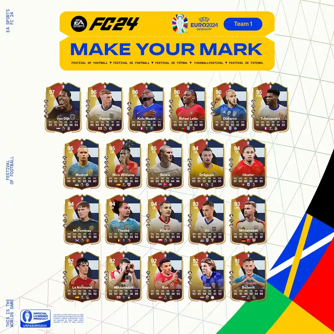 FC 24 Ultimate Team Make Your Mark - Lascia il segno: Team1 Euro 2024