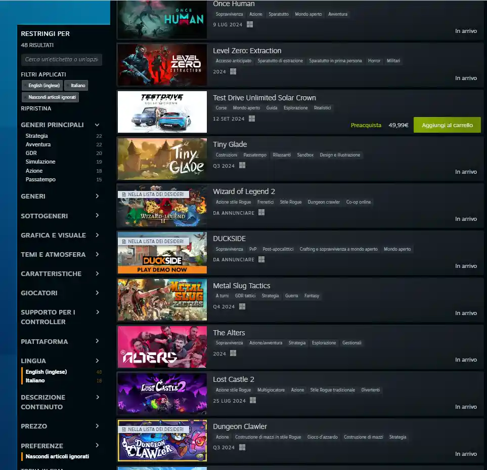La top 10 demo più scaricate Steam Next Fest giugno 2024