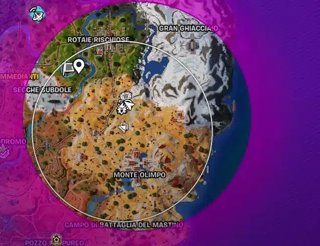 dove trovare isola fluttuante in fortnite, mappa e location screenshot alza la bandiera missione