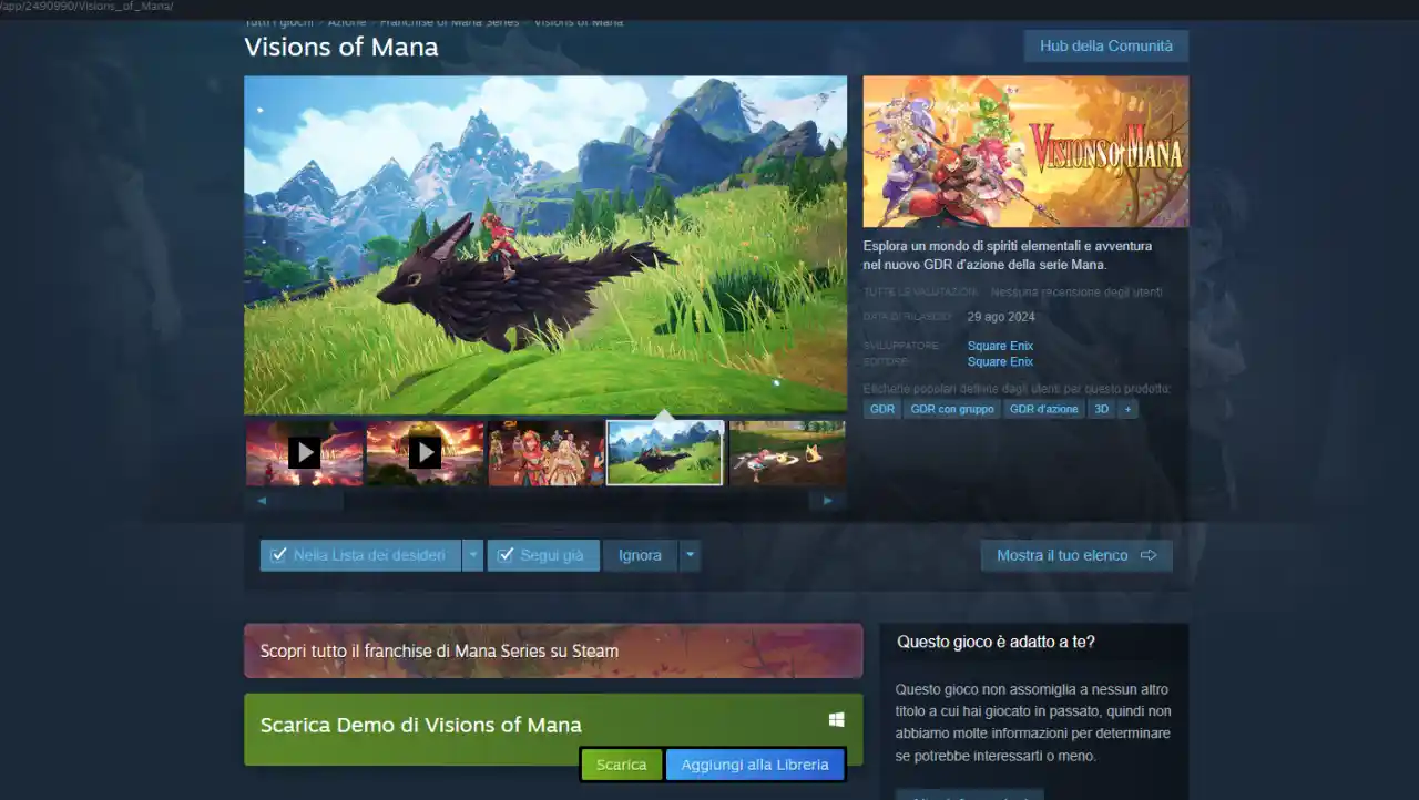 Visions of Mana demo disponibile, tutti i dettagli sui bonus insieme al nuovo trailer