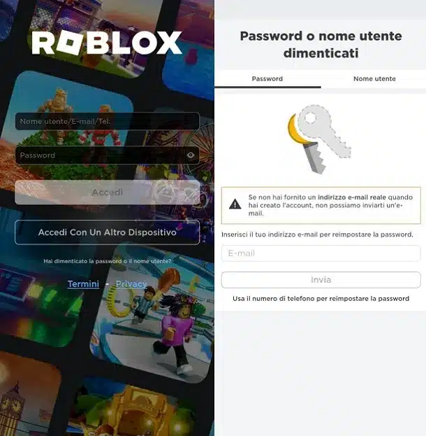 Cosa fare se ti dimentichi la password di Roblox, come recuperare l'account con e-mail e numero di telefono
