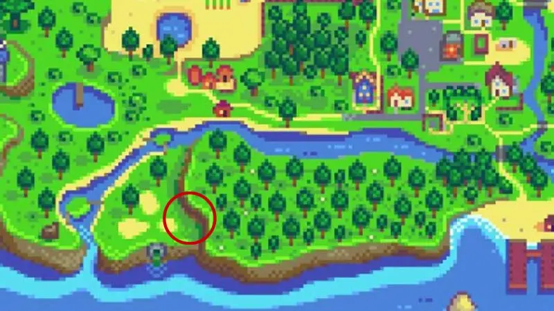 Dove si trova l'ascia di Robin in Stardew Valley, mappa e location screenshot