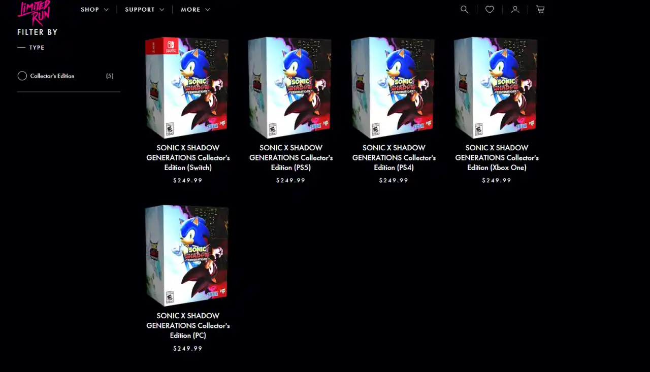 Sonic X Shadow Generations Collector's Edition annunciata: contenuti, prezzo e dove acquistare